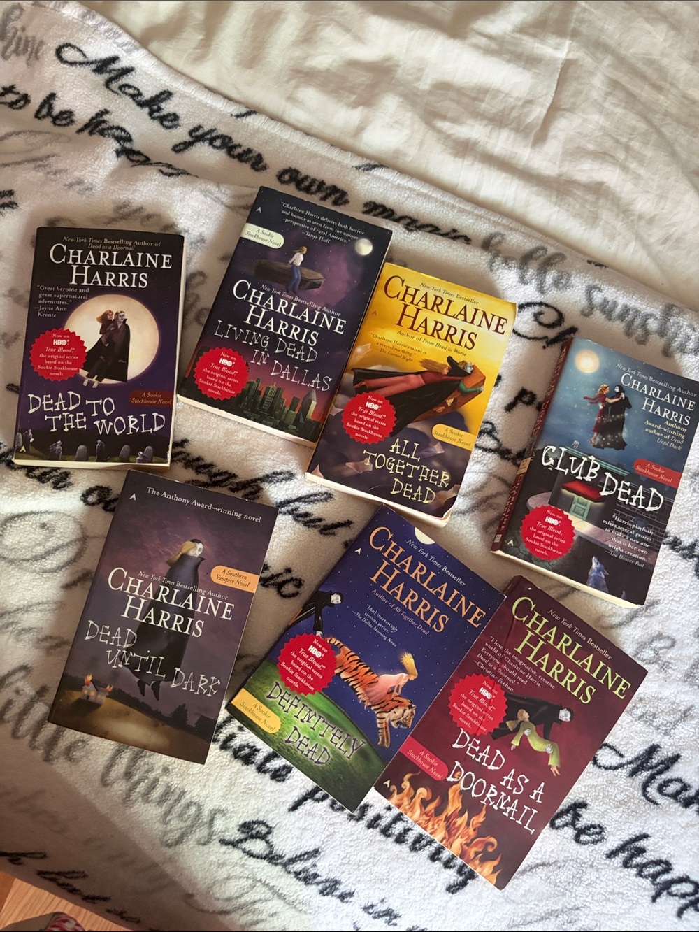 Charlaine Harris Sookie Stackhouse Paperback Book Lot - Multi-Color Covers